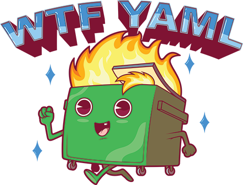 WTF YAML Clothing for our love/hate relationship with YAML